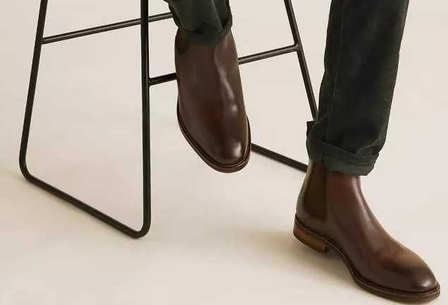 Ghete chelsea plain toe 41.5 42 Lavoratione Artigianale NOI piele nat