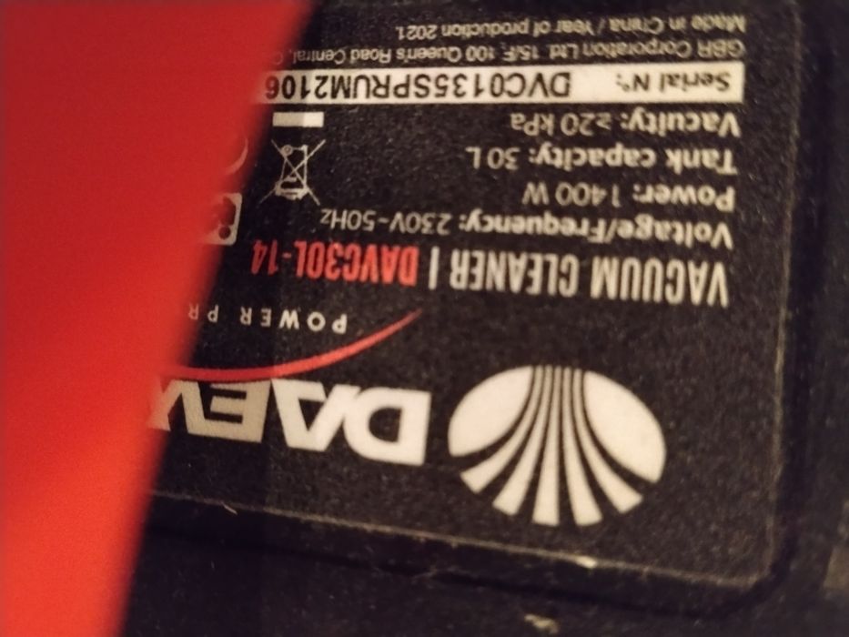 Aspirator umed/uscat Daewoo DAVC30L-14, 1400 W