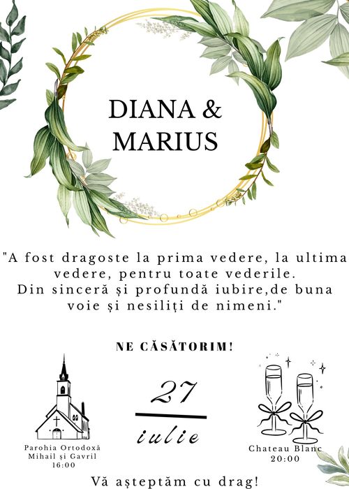 Realizez invitații digitale cu designul dorit