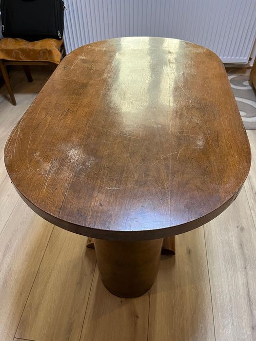 Masa veche vintage lemn furniruit 100/60/72 cm poate fi reconditionat
