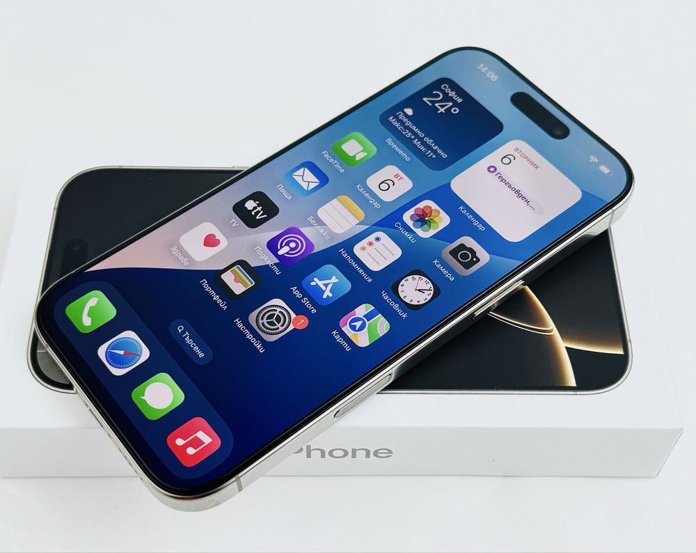 НОВ! Apple iPhone 16 Pro 256GB Natural Titanium Гаранция!