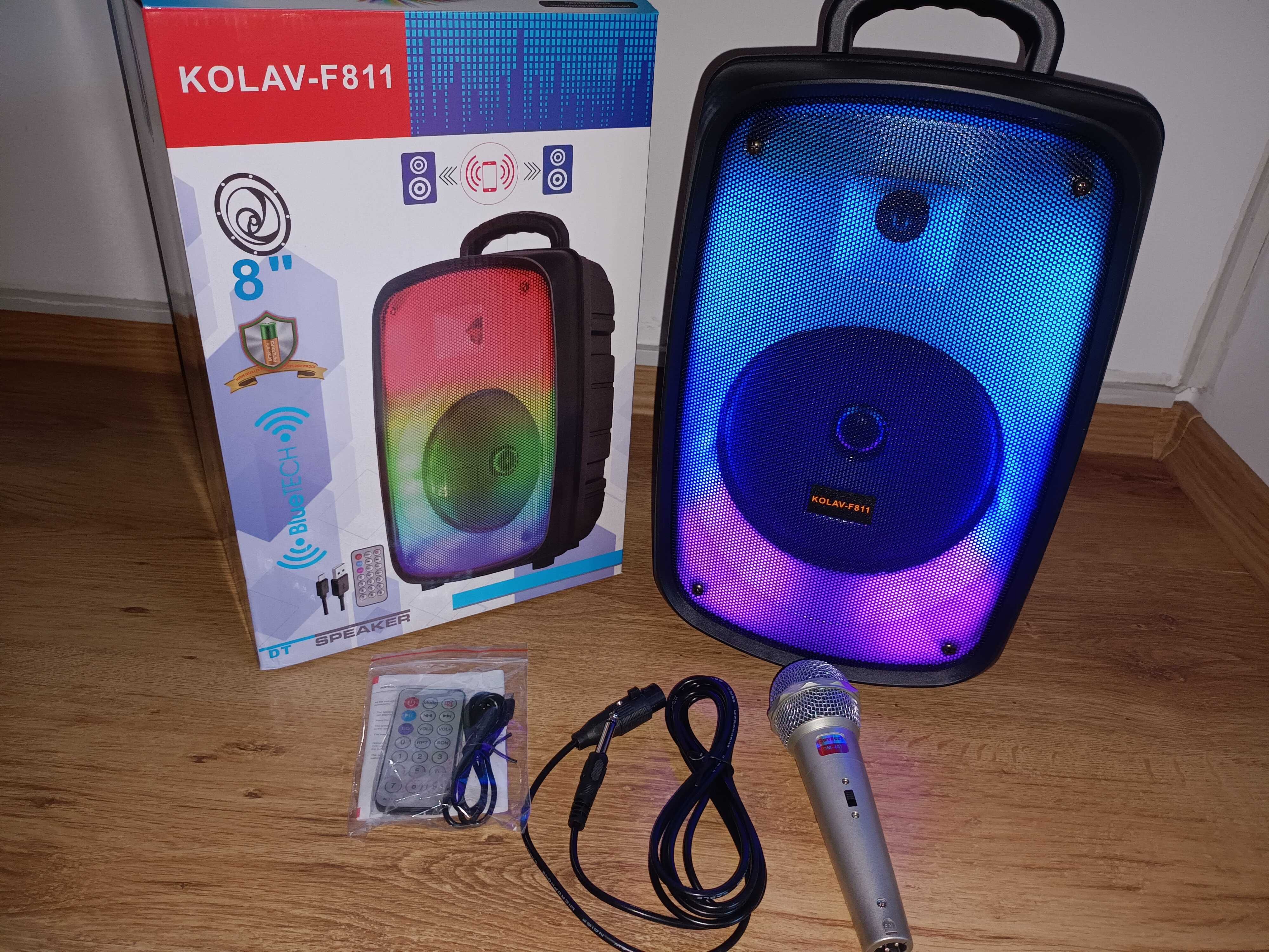 Boxa karaoke bluetooth portabila cu microfon/radio/telecomanda