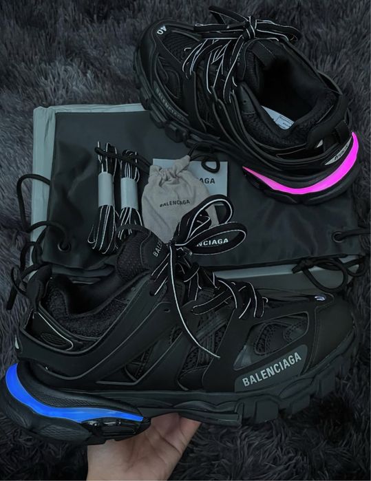 balenciaga track led negru