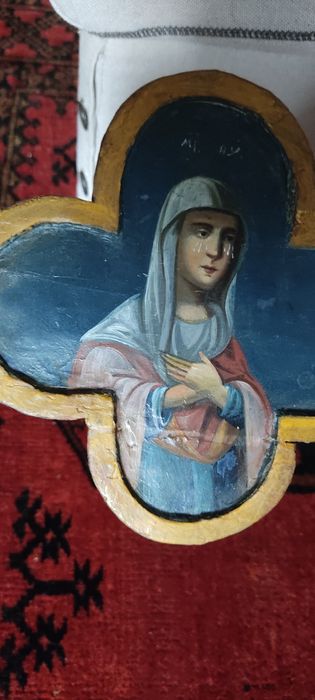Icoana veche , cruce procesionala secol 19