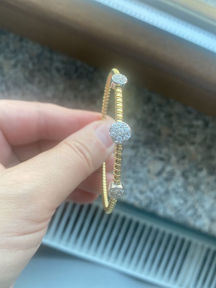 Vand bratara din aur 18 k cu diamante