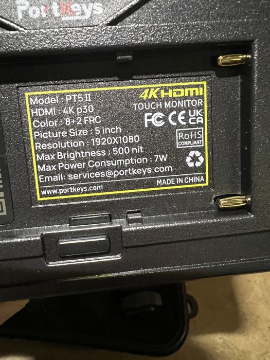 IPS 5" HD монитор за видео камера Portkeys PT5 II преносим монитор
