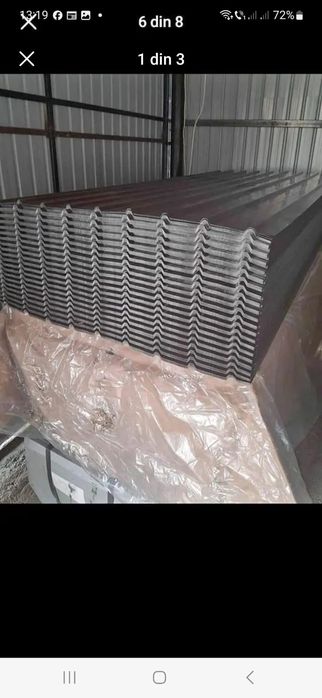 Tablă cutata colorată și zincată