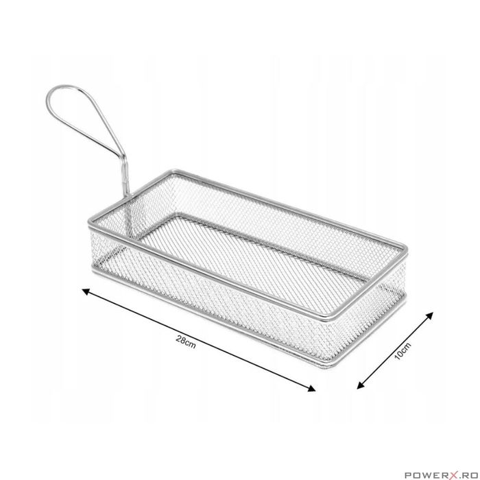 Cos de servire cartofi prajiti, Inox 21,5x10,5x4,5 cm Kinghoff