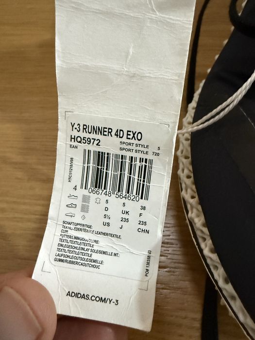 Adidasi Y3 Runner originali ,noi,marime 38 1/2 !