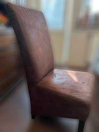 Set 6 scaune sufragerie Munchen - piele întoarsă