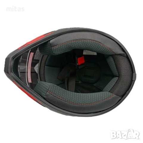 Каска Крос Мотор/Скутер/Бъги/Вело/АТВ с Визьор-8789