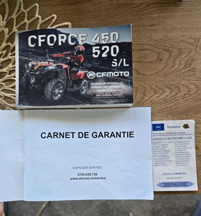 ATV CFMOTO CForce 520S – 2022 - 1.450 km | Inmatriculat, Lada