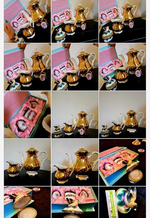 Порцеланов комплект- бижутерни кутии