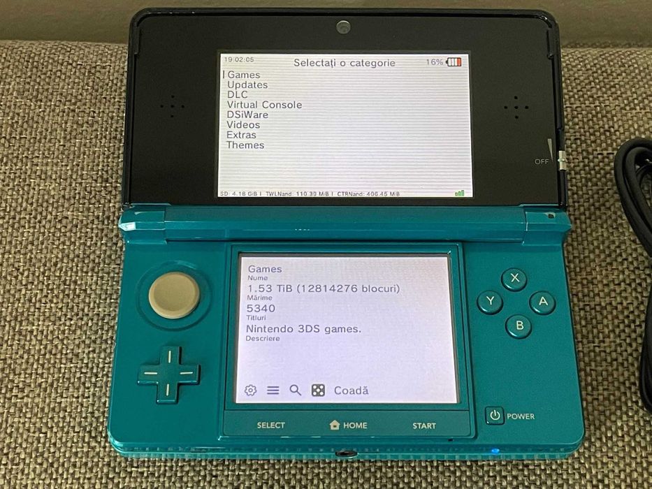 Nintendo 3DS MODAT joc pt copii cu 80jocuri doar titluri bune + H-SHOP