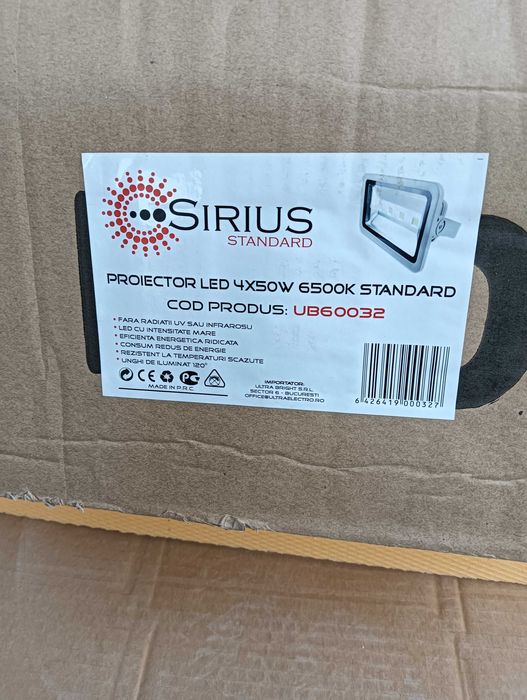 Proiector LED SIRIUS  200W cu lumină Alb Rece 220V 4x50W