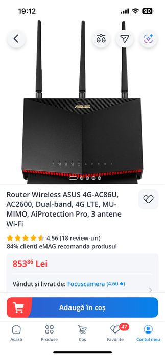 Vand router wireless + Sim ASUS