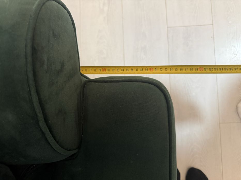 Canapea extensibila catifea verde smarald