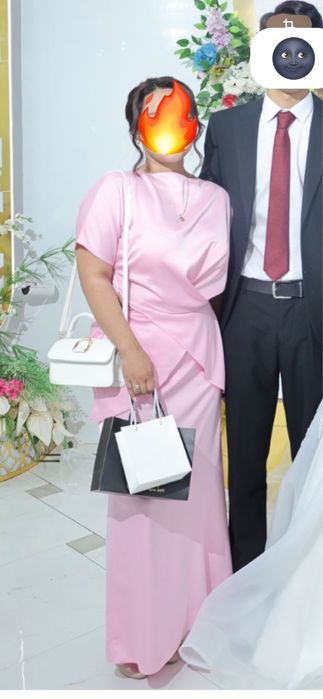 розовое вечерняя платья