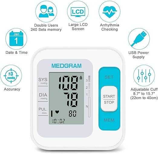 Tensiometru electronic de braț, MEDGRAM Precise,