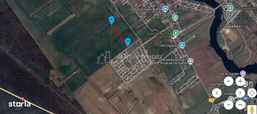 teren arabil  intravilan Buftea