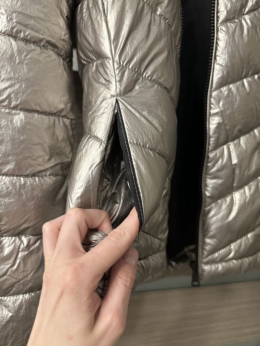 Geaca argintie de ploaie impermeabila C&A marimea 34