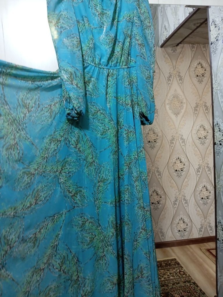 Платье в пол из шифона. Турция
