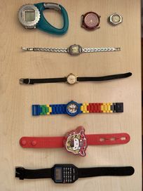 Стари руски ретро соц детски ръчни часовници Заря Слава Hello Kitty