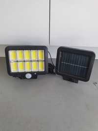 Lampa solara, Proiector solar 120 LED, senzor de lumina si miscare