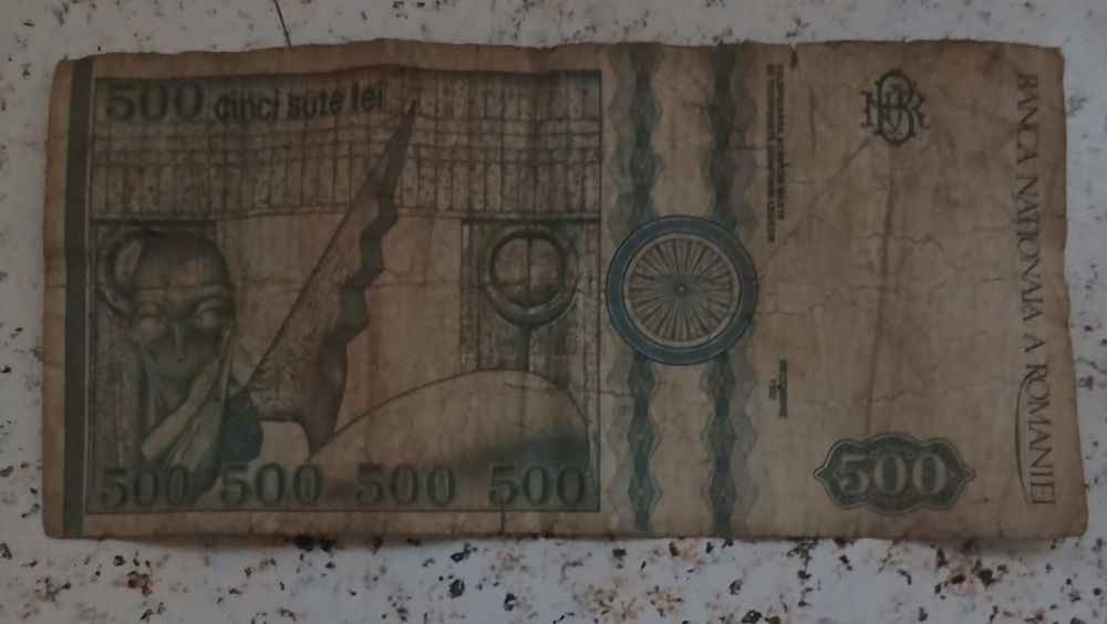 Bancnotă 500 de lei cu Constantin Brâncuși