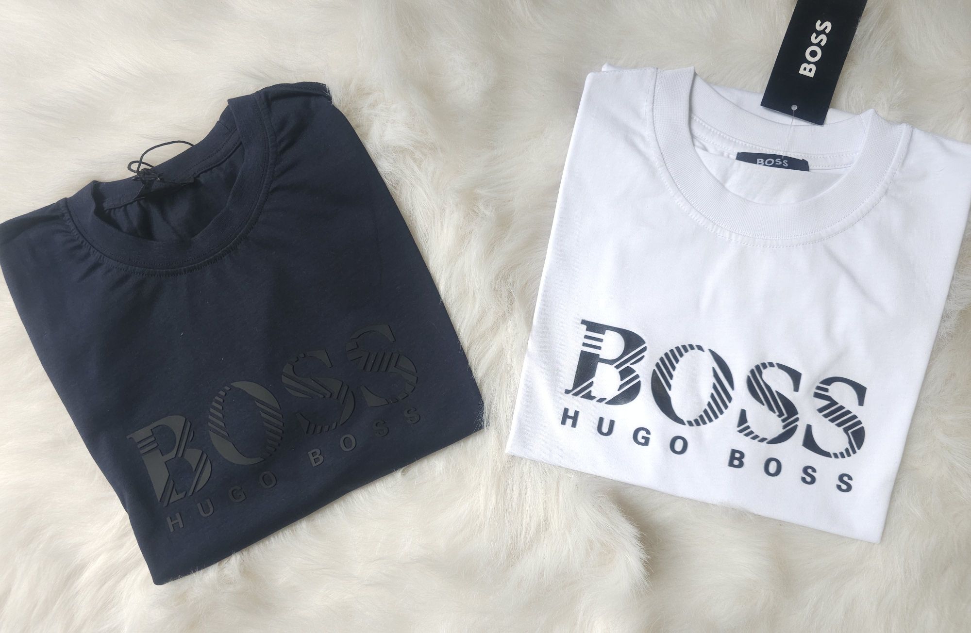 Мъжки тениски Boss тъмносиня Черна и бяла S, M, L, XL и XXL