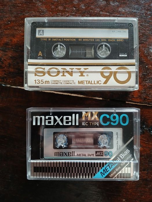 Lot de 2 casete audio METAL, Sony și Maxell de 90min. Made in Japan