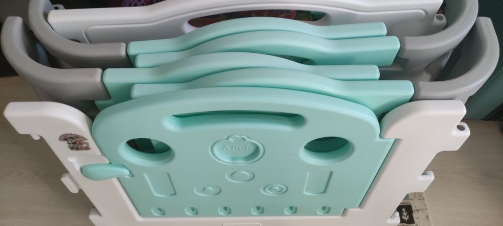 Vand Gardulet loc de joaca cu salteluta inclusa Playgorund Grey/Blue