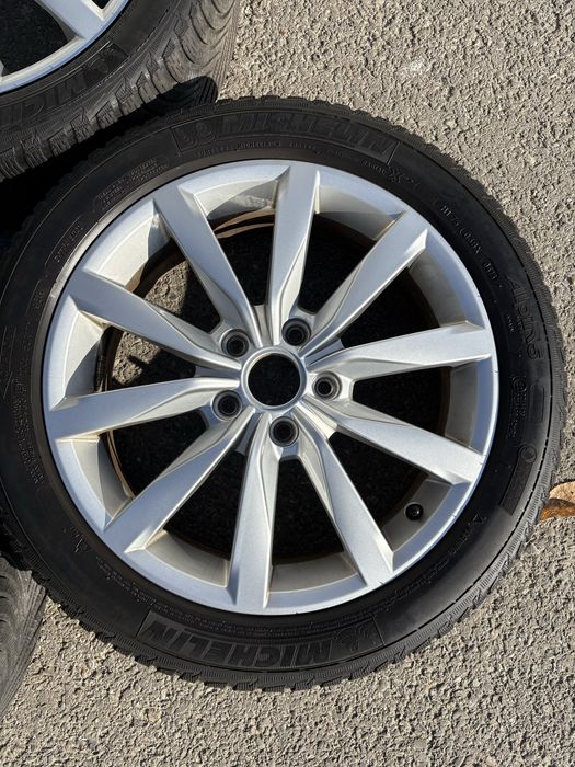 Jante Roti VW 17 inch 5x112 anvelope iarna Michelin