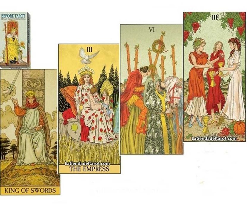 TAROTUL INAINTE & DUPĂ,2 SET carti de tarot de colectie,ORIG,ed lim-SG