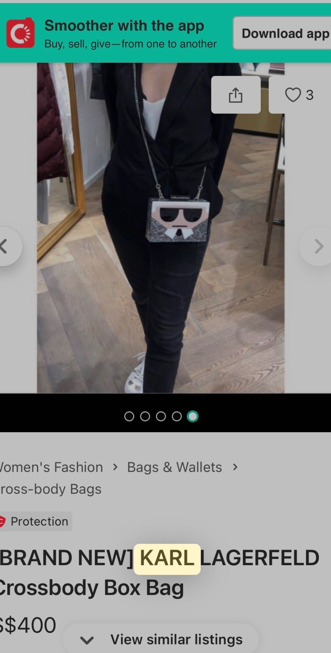 Луксозна коктейлна чантичка  KARL LAGERFELD Limited Edition Оriginal !