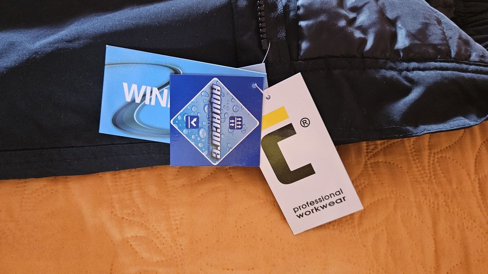 Работен зимен панталон топлозащитен нов размер L, черен цвят