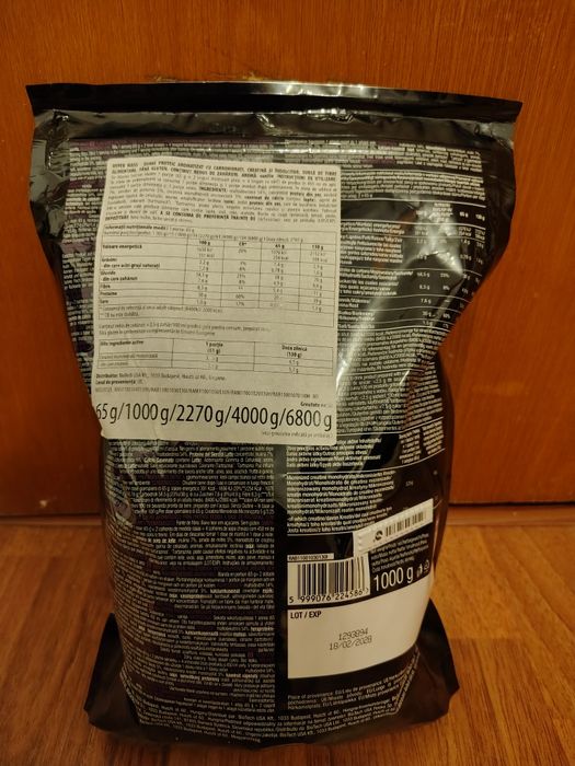 Mass Gainer / Proteine Hyper Mass 1Kg - Vanilie