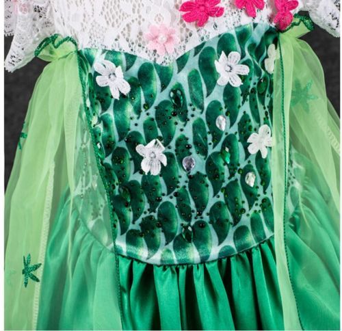 Rochie/rochita printesa Elsa Frozen Fever cu trena/serbari petreceri