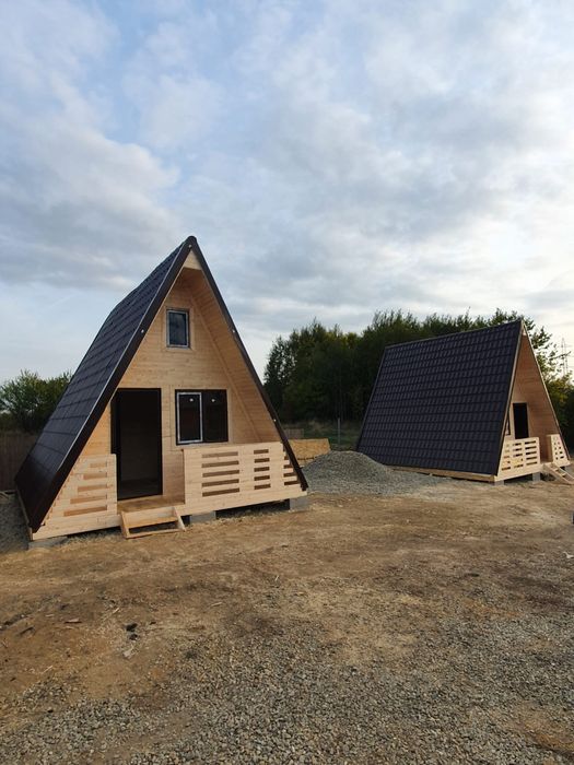 Vand cabane din lemn A-frame