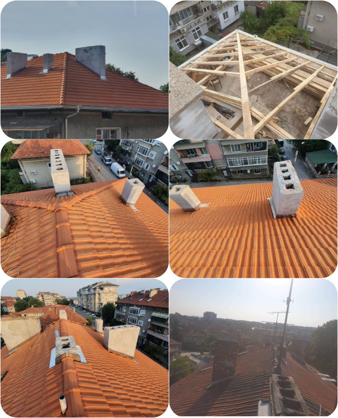 Строителни дейности .Изграждане и ремонт на покриви,груб строеж,навеси