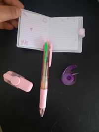 Детский блокнот с разноцветной ручкой