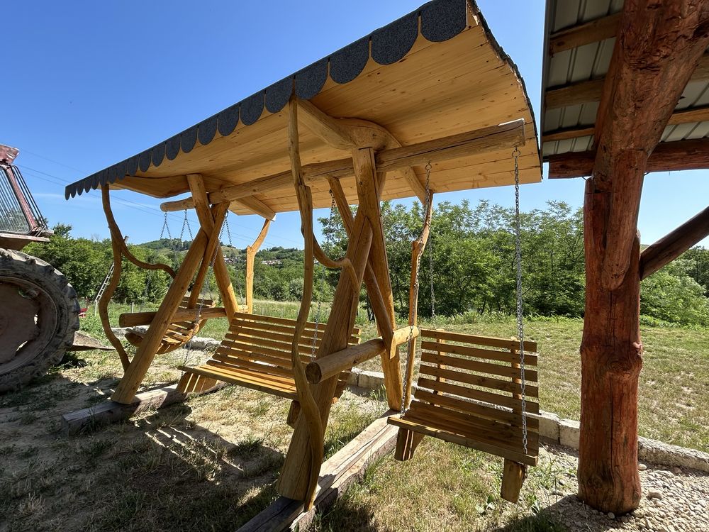 Leagane  gradina rustice din lemn brad
