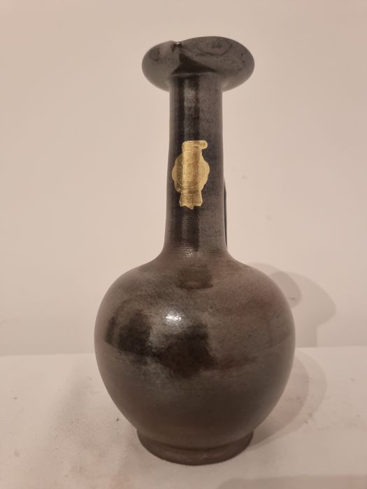 Vază ceramică semnată C. Hanu, ștanțată FR BYCE, anii 70–80