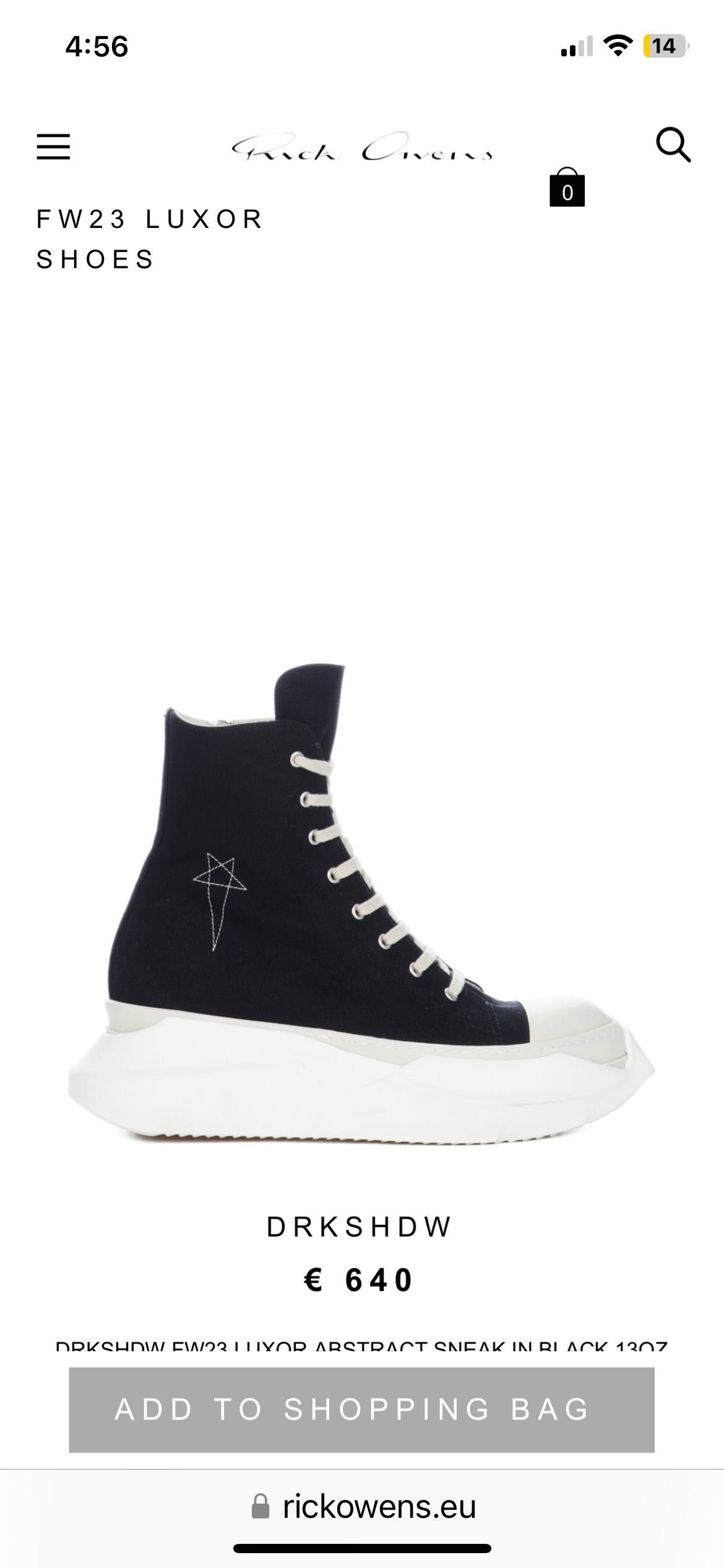 Rick Owens DRKSHDW Abstract High Pentagram