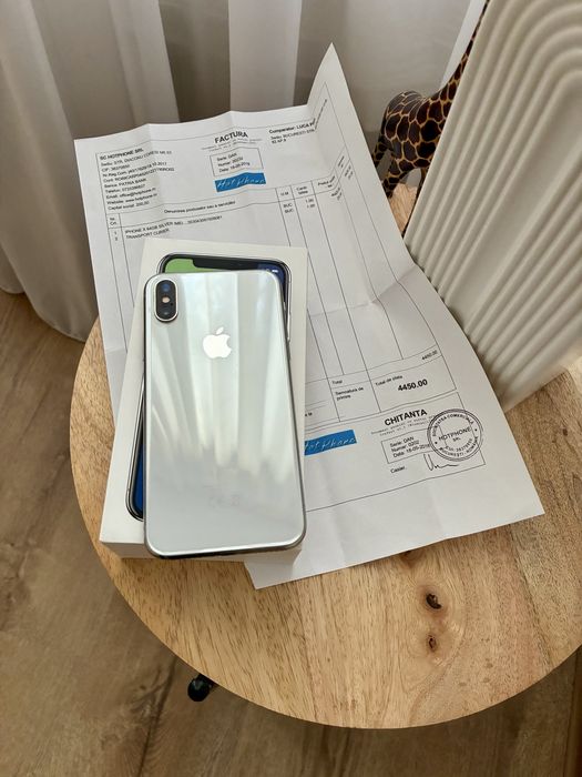 Iphone x 64GB ,alb / Baterie 76% / telefon personal