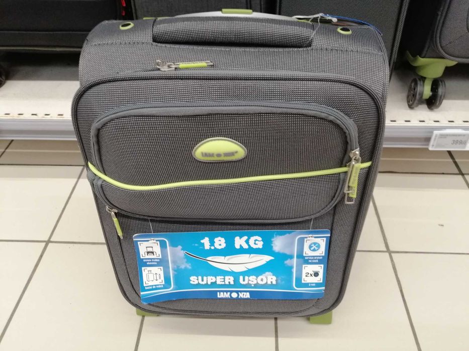 Lamonza Troler Superlight 40x30x21 Cm, 1,8 Kg, Gri / Verde