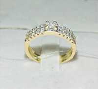 Золотое кольцо трансформер с бриллиантами 585 Италия