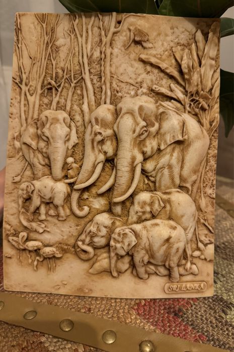 Tablou in relief , Sri Lanka/ nou