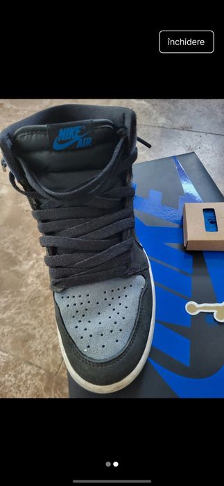 Jordan 1 high albastru si negru