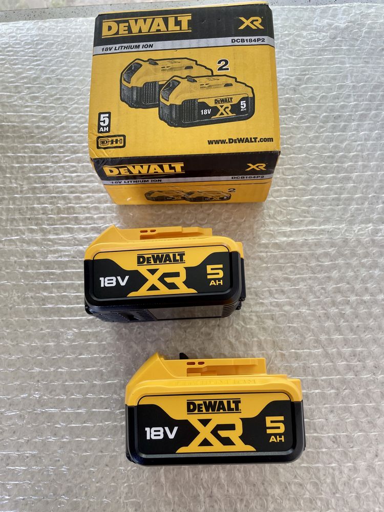 DeWalt DCB184P2 Set 2 Baterii 5AH Original, Nou-Nout !